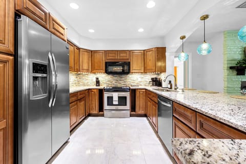 Our fully stocked kitchen