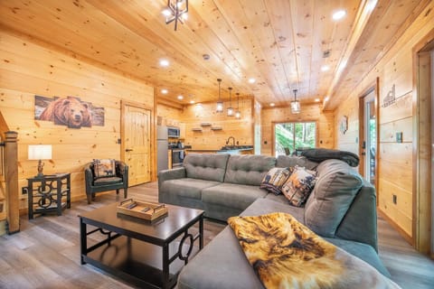 Nestled Inn's cozy living area