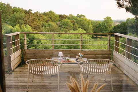 panoramic terrace lodge Sepale domain of cabins Pont Aven Finistère South Brittany