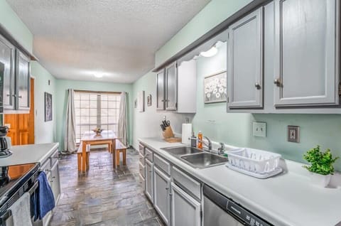 Dining room and kitchen area