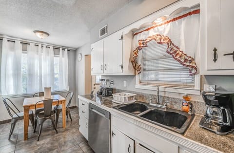 The kitchen and dining table