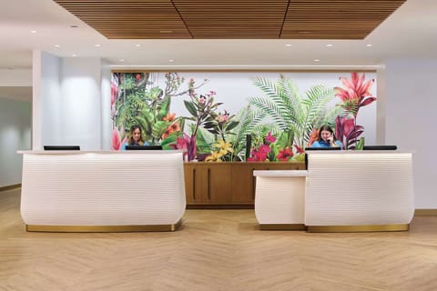 Arrive relaxed with friendly service in a bright lobby.