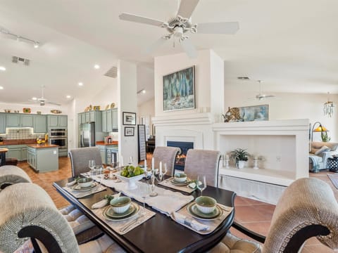 Gas fireplace for ambiance!