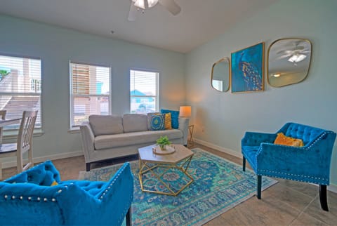 Inviting living room features a sleep sofa for additional guests (Unit 102)