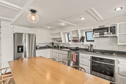 dining and kitchen areas
