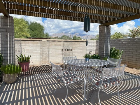 Side yard with a view of the Santa Catalina Mountains