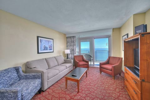 The ocean front living room is fabulous for movie night with the family.