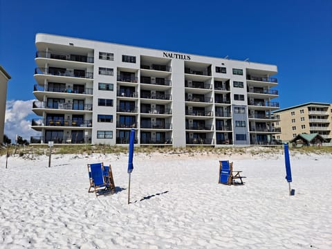 Beautiful top floor view from The Nautilus! Heated Pool and great private beach!