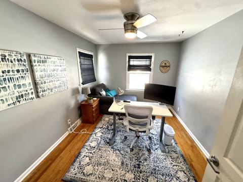 Home Office w/ Standing Desk and a view of the Sunshine!