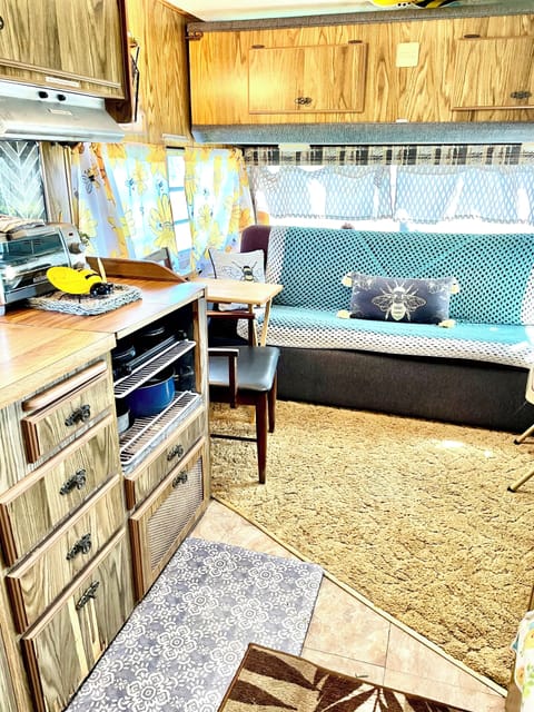 Living room with bunk bed and futon.