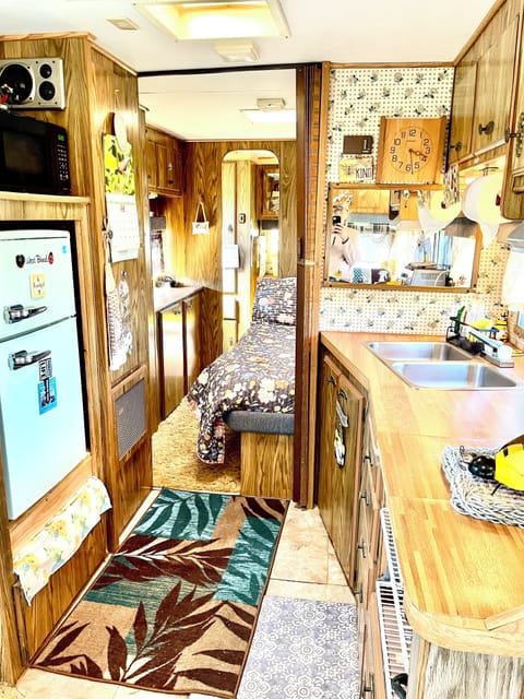 View through camper.