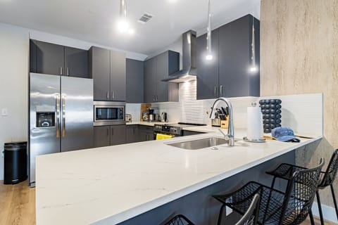 Sleek, fully equipped kitchen. (Astra)