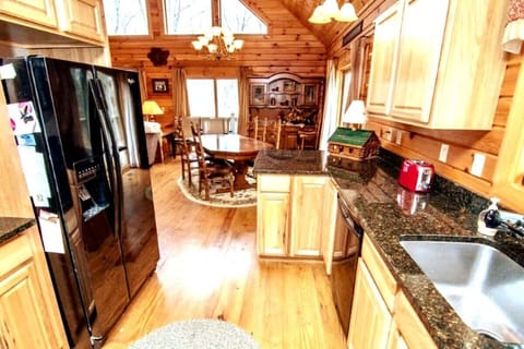 Kitchen to dining room. Light, bright and open