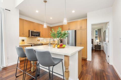 Spacious kitchen island—perfect for cooking, dining, and gatheri