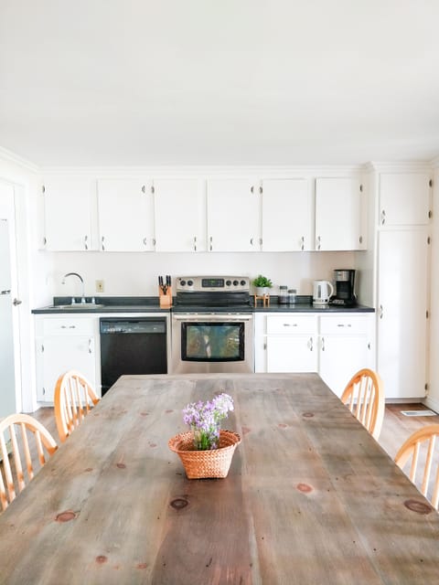 Our kitchen is fully stocked with all necessary kitchen gadgets.