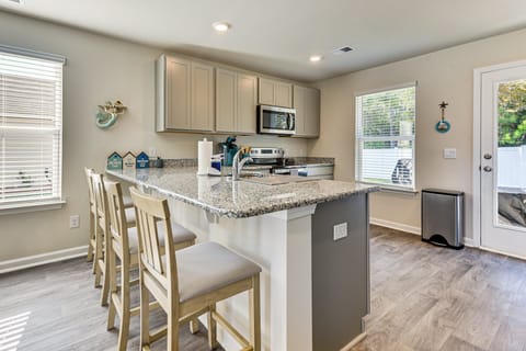 Huge kitchen with bar seating!