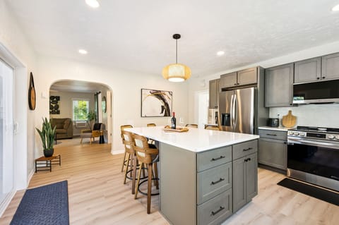 Giant island to spread out and enjoy a home cooked meal!