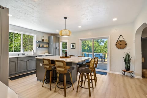 Perfectly designed kitchen with wine fridge!