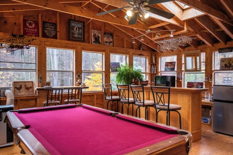 Home bar and pool table room!