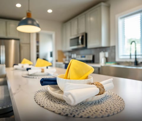 Spacious kitchen and dining combo, perfect for families.