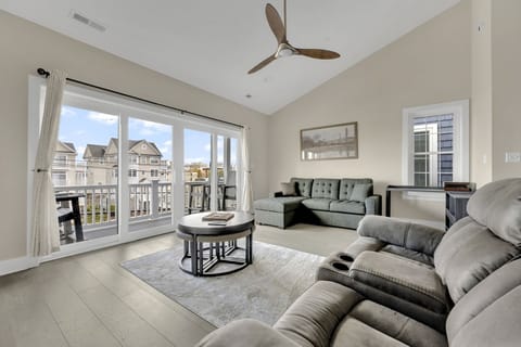 Family room with balcony access