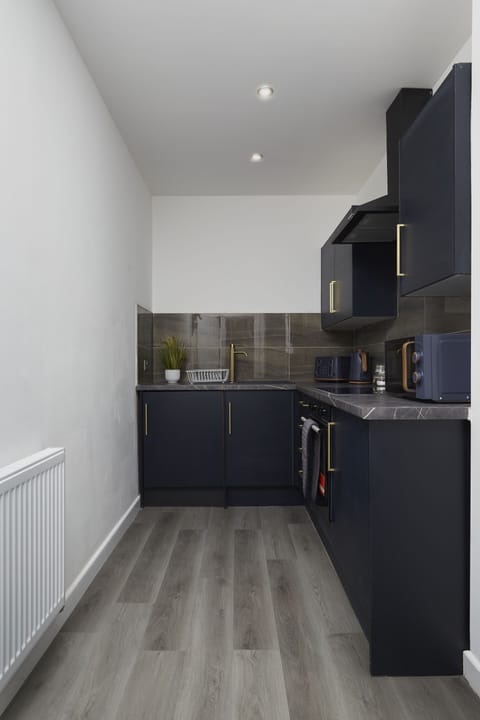 Modern kitchen space perfect for preparing home-cooked meals.
