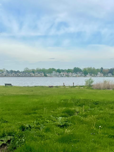 Deeded access. Some sandy beach past the grass.  Quiet shared HOA area