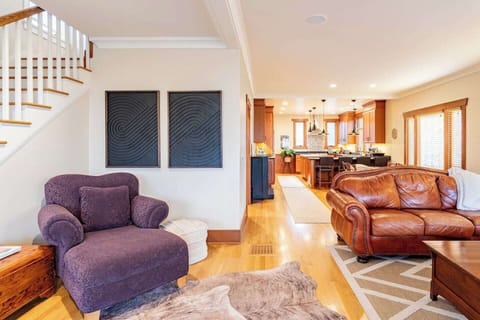 The main floor has an open floor plan & is a great space to gather.