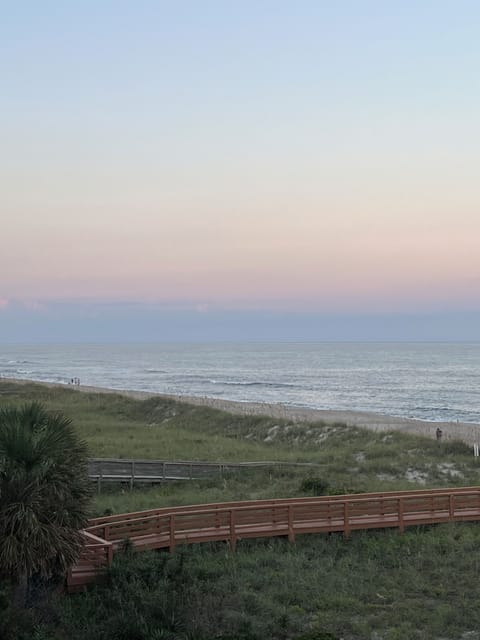 View from large oceanfront deck