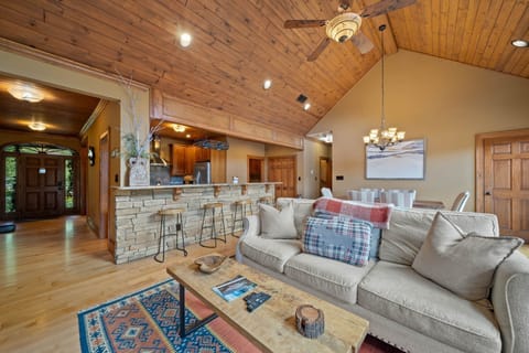 Main Level Great Room with Kitchen and Dining