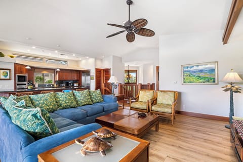 Open Living Space flows seamlessly from Kitchen to Living Room