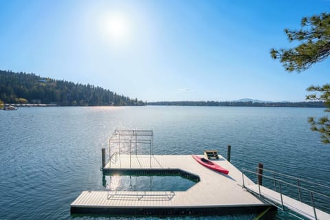 Start your day with a paddle or soak in the views from your private dock on Hayden Lake