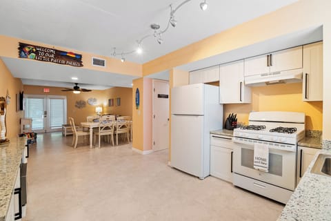 Full kitchen and living areas