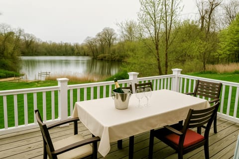 The deck runs the full length of the house and has this amazing view - RELAX!