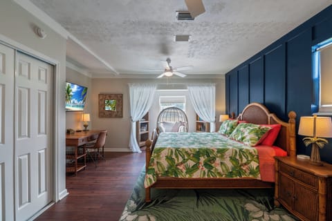 Master Bedroom with reading nook, desk, and ensuite bathroom.