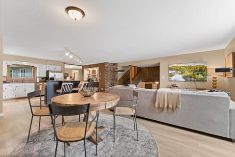 Large open living room and kitchen