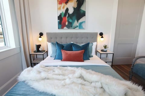 Unit 201 | Bedroom 1 | 1 Full Bed + 1 Daybed | Flexible Sleeping Space | Second Floor