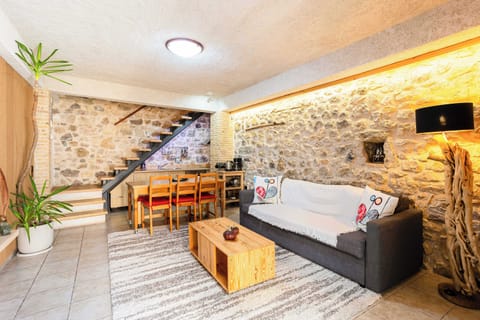 Comfortable Living Space with Sofa Bed and Smart TV