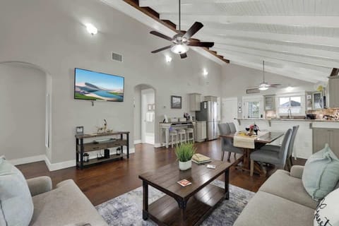 The cozy farmhouse style radiates warmth and makes you feel right at home.