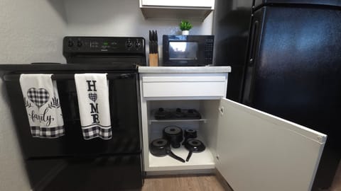 Kitchen with cooking essentials