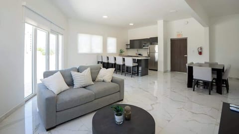 An open-concept living space made for relaxing together.