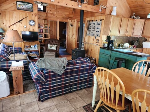 Living room and dining area