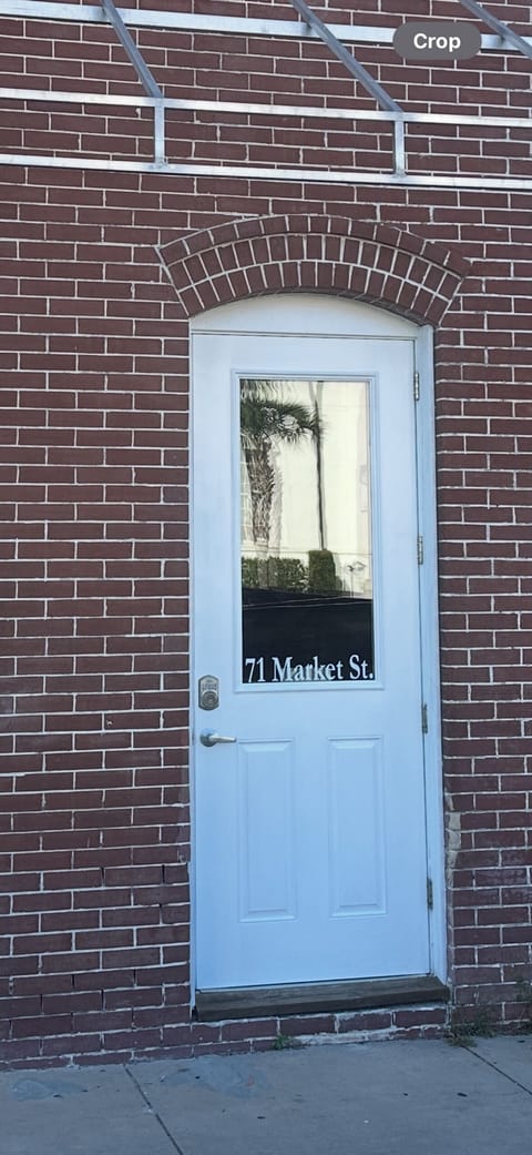 Street entrance is across from the Post Office