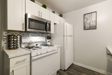Fully equipped kitchen with modern appliances