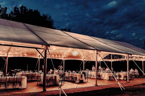 Outdoor banquet area