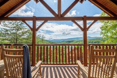 Mountain Seduction's relaxing deck w/ views