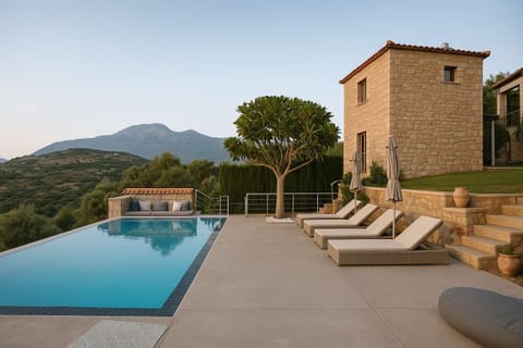Villa Exterior – Traditional Stone Architecture Surrounded by Nature
