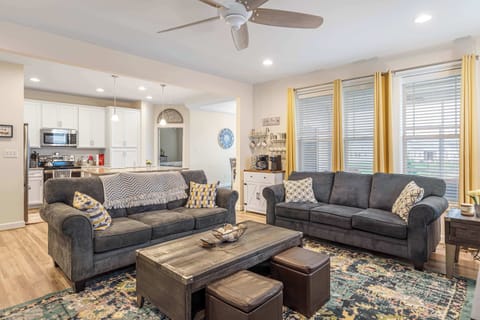 Gather in the cozy living area 