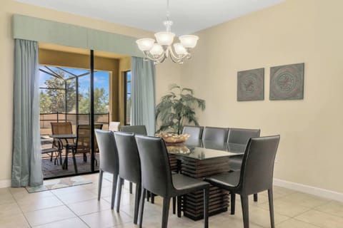 Dining table with seating for 8