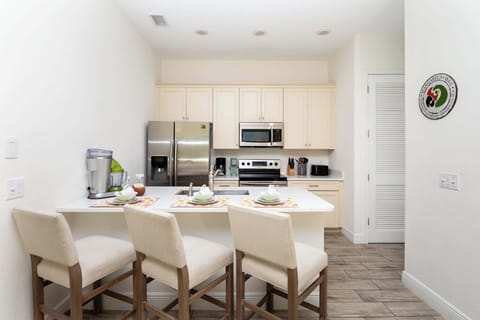 Sip morning coffee or grab a bite at the coastal counter, seating 3